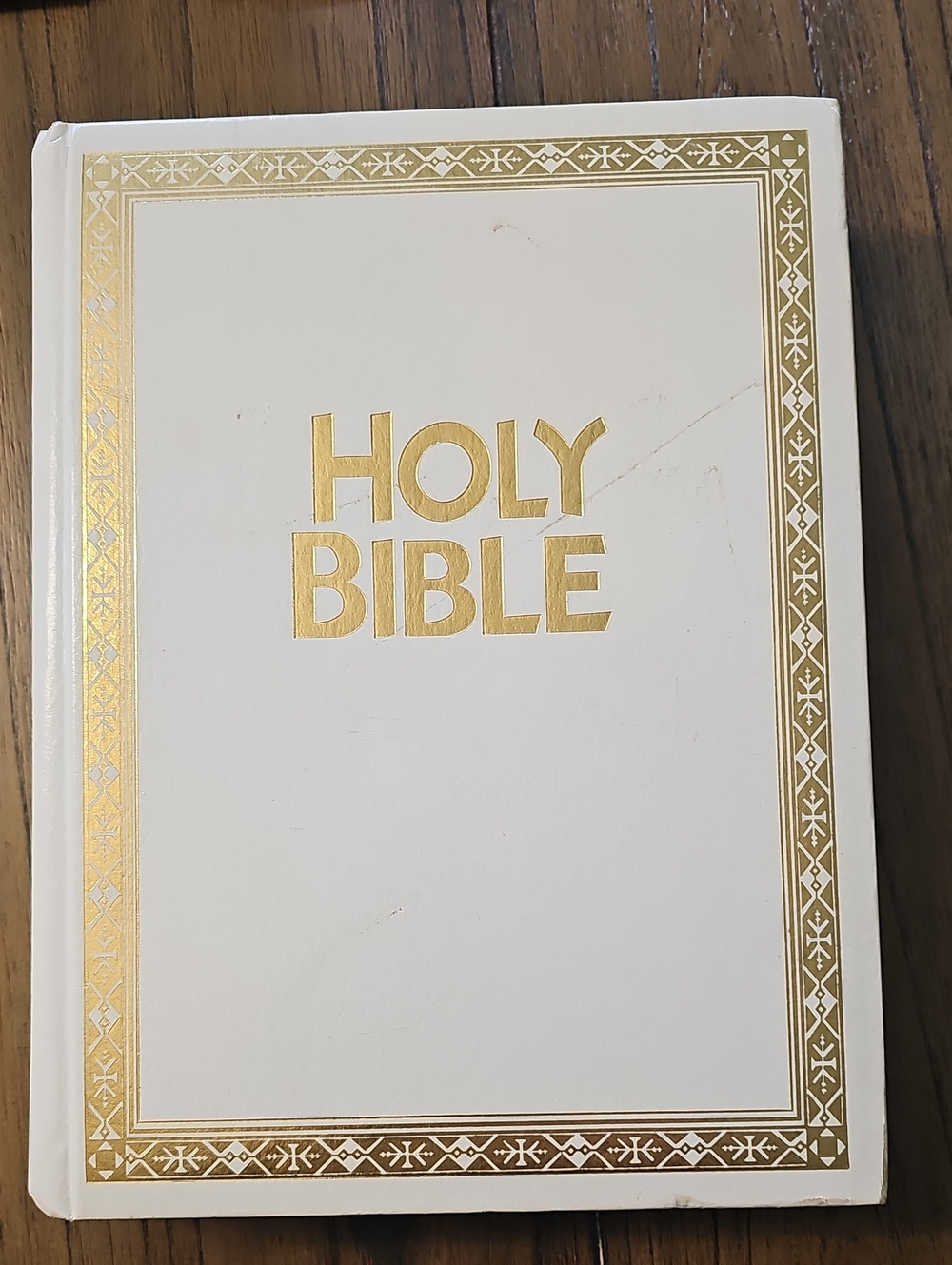 White & Gold Holy Bible African American Edition